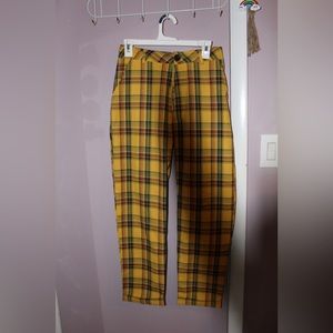 SHEIN Plaid Straight Leg Trousers